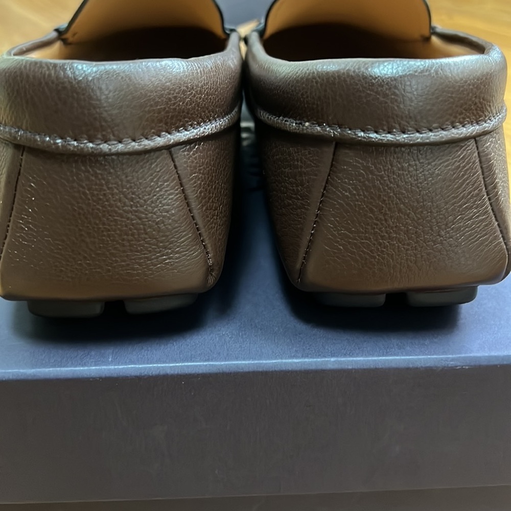 Prada men’s dark brown leather loafers size 9.5 - Picture 9 of 14